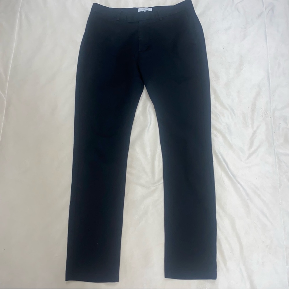 Reiss Black Stretch Dress Trousers, 32x31
